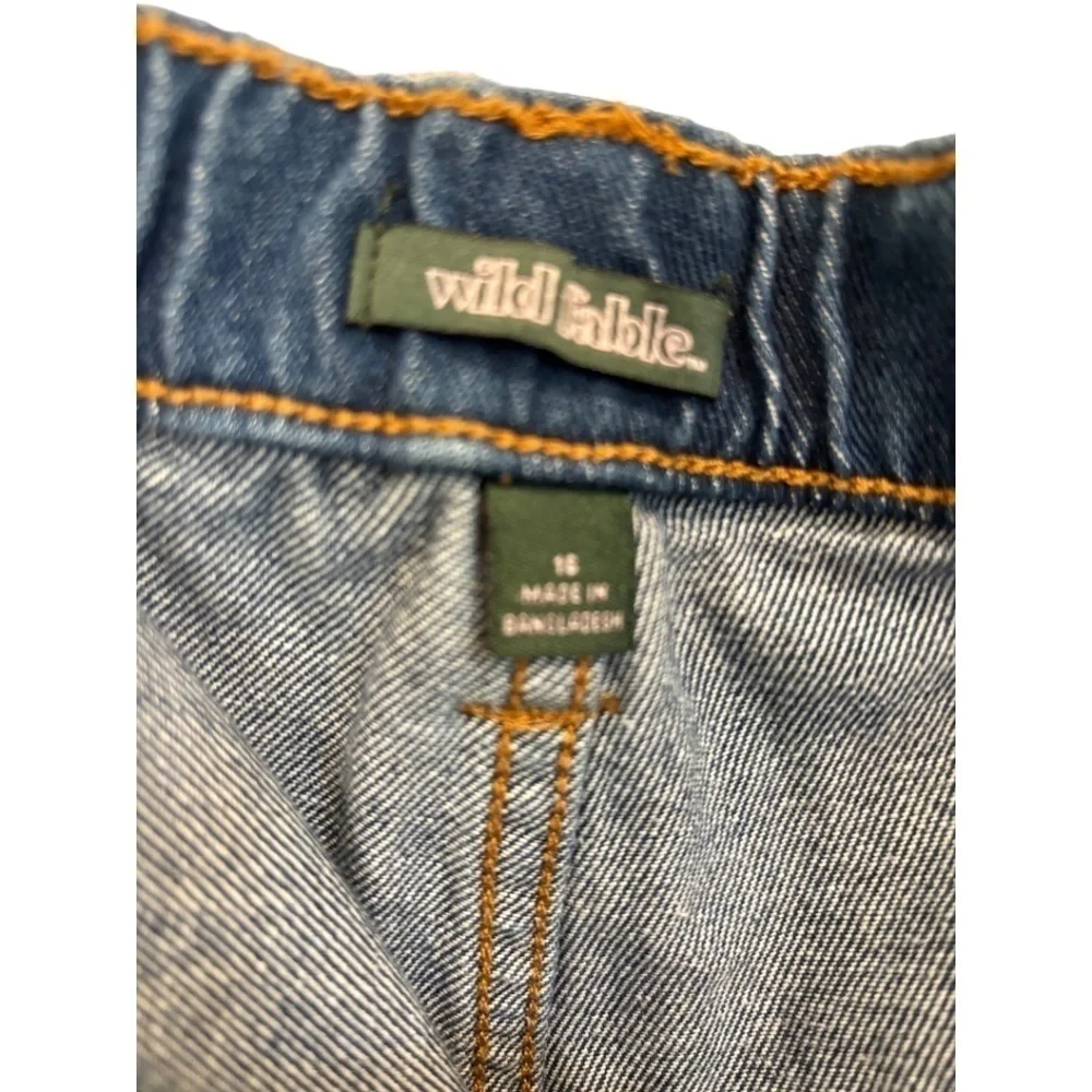 Wild Fable Plus Size Super High Rise Utility Shorts Medium Wash Size 16 NWT